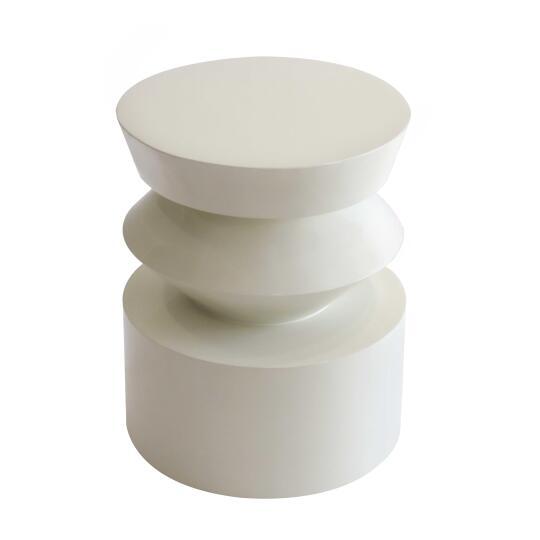 Couchtisch Rund, in Lackoptik, Ø40 cm, Retro-Stil | Oviala