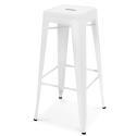Gartenbarhocker aus mattem Metall (43 x 43 x 76 cm)