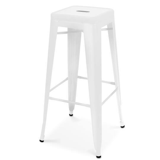 Barhocker aus mattem, UV-beständigem Metall im Vintage-Stil | Oviala