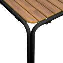 Gartentisch Bistro-Stil Quadratisch aus Metall und Polywood, 2 Personen, 70x70 cm
