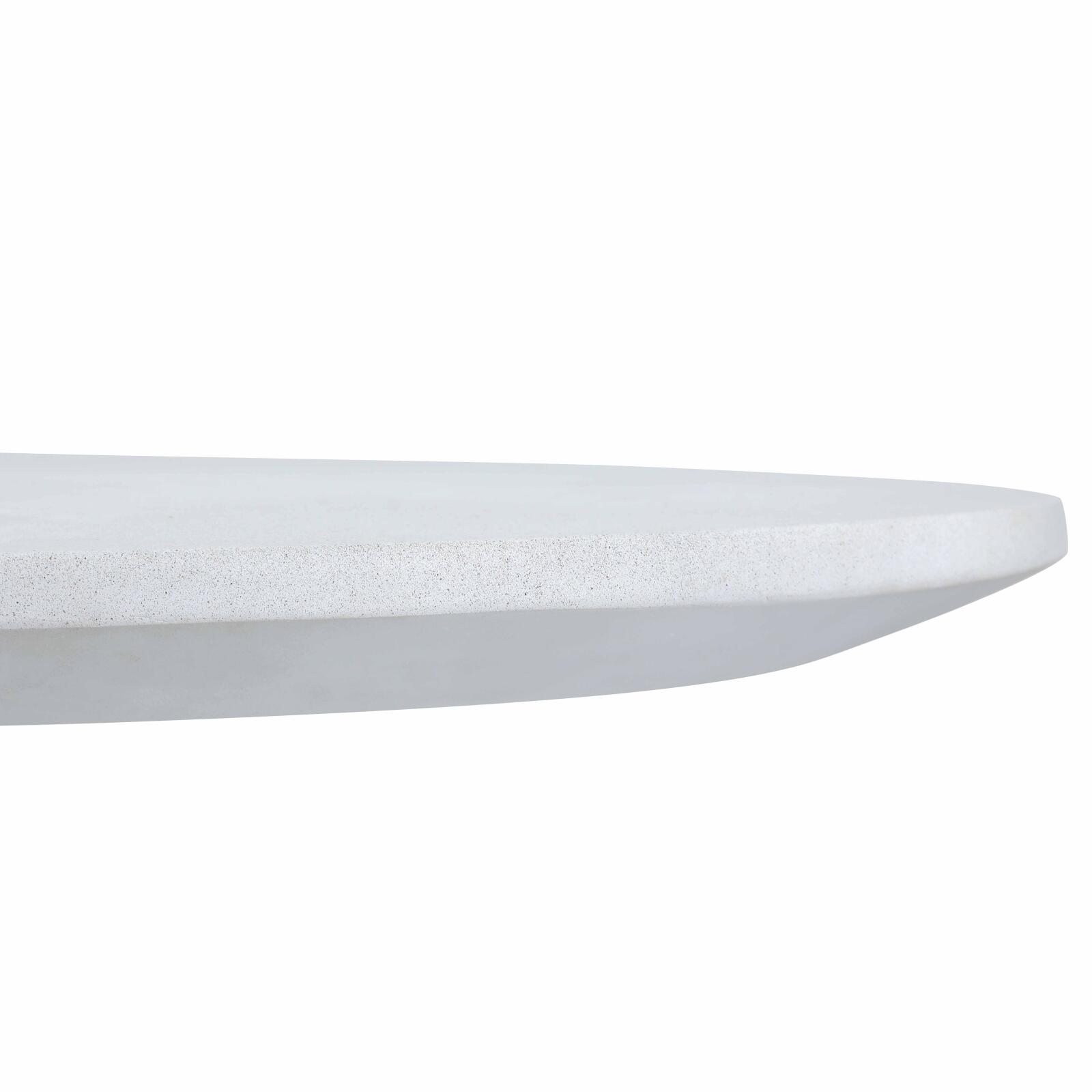 Gartentisch Oval glatte Betonoptik, 8 Personen, 200x110 cm