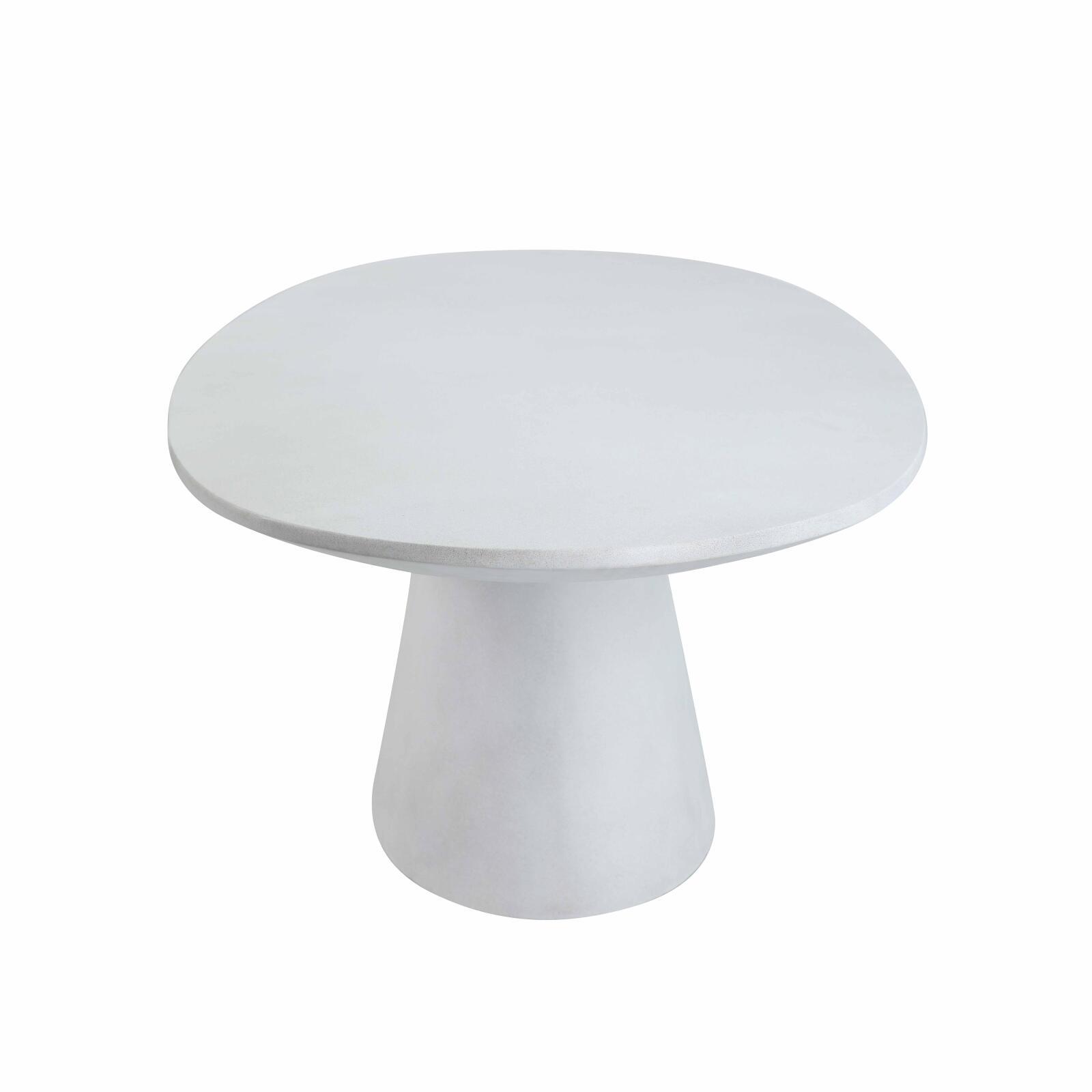 Gartentisch Oval glatte Betonoptik, 10 Personen, 250x110 cm