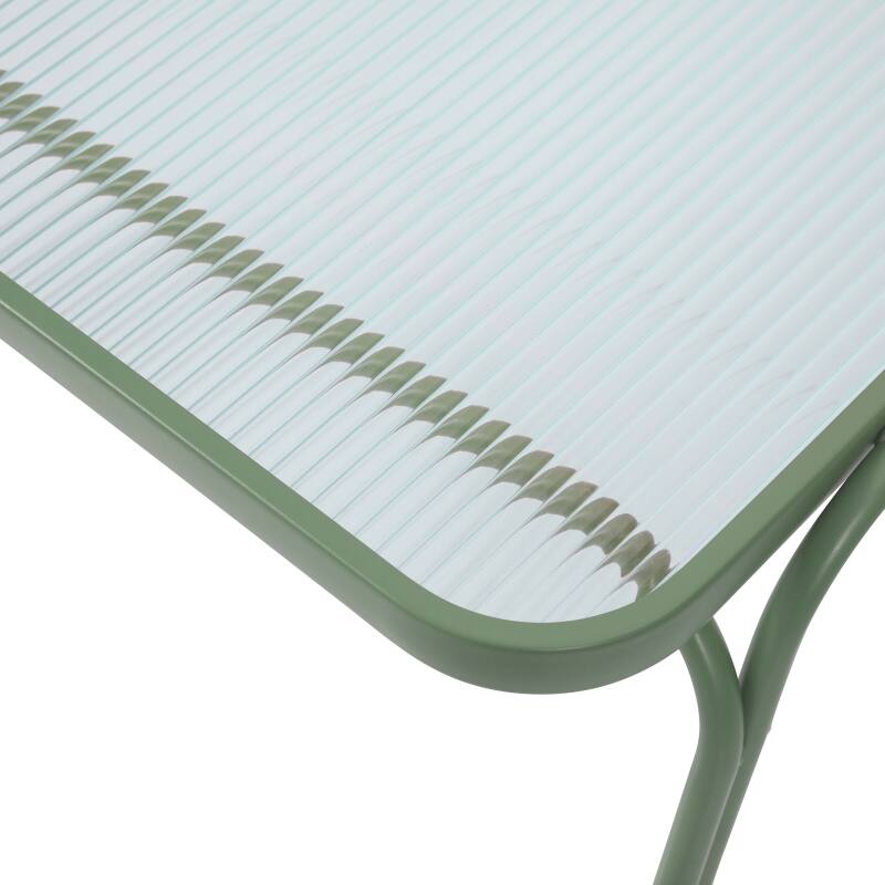 Gartenlounge Set aus Metall und Sicherheitsglas für 4 Sitzen (7/8)