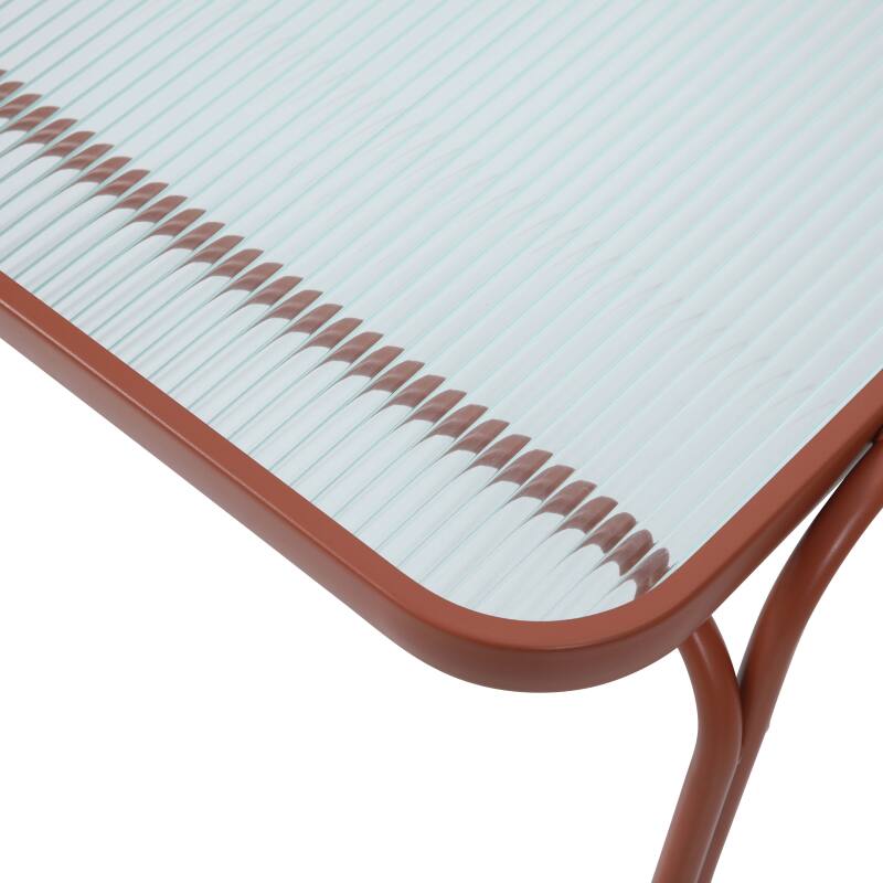 Gartenlounge Set aus Metall und Sicherheitsglas für 4 Sitzen (7/8)