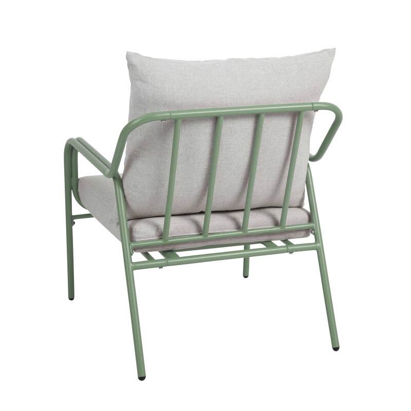 Gartenlounge Set aus Metall und Sicherheitsglas für 4 Sitzen (5/8)