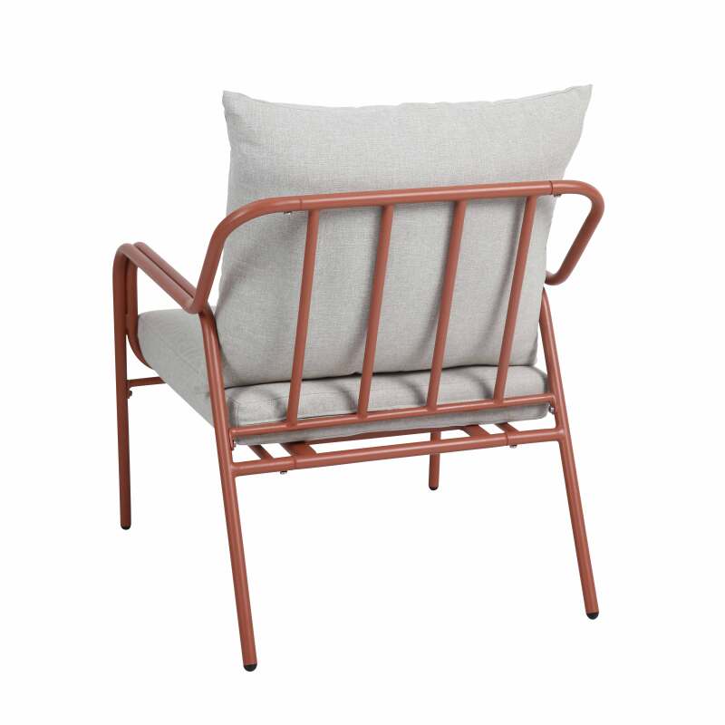 Gartenlounge Set aus Metall und Sicherheitsglas für 4 Sitzen (5/8)