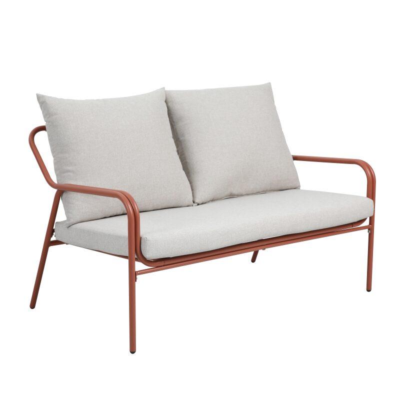 Gartenlounge Set aus Metall und Sicherheitsglas für 4 Sitzen (2/8)