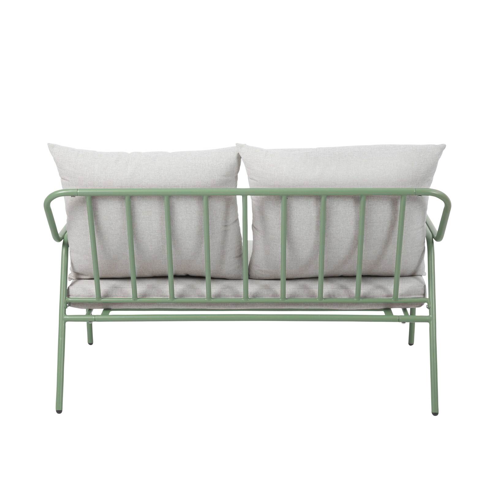 Gartenlounge Set aus Metall und Sicherheitsglas für 4 Sitzen