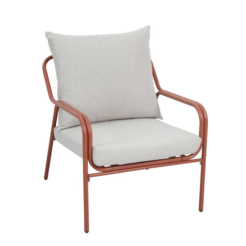 Gartenlounge Set aus Metall und Sicherheitsglas für 4 Sitzen (4/8)