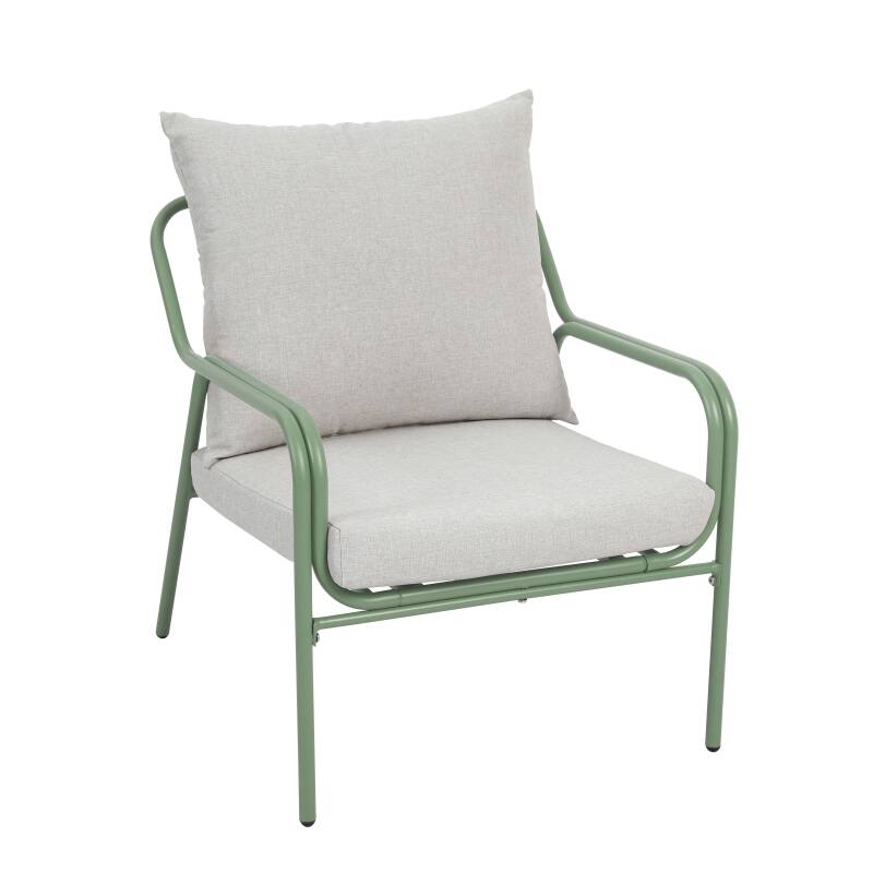 Gartenlounge Set aus Metall und Sicherheitsglas für 4 Sitzen (4/8)