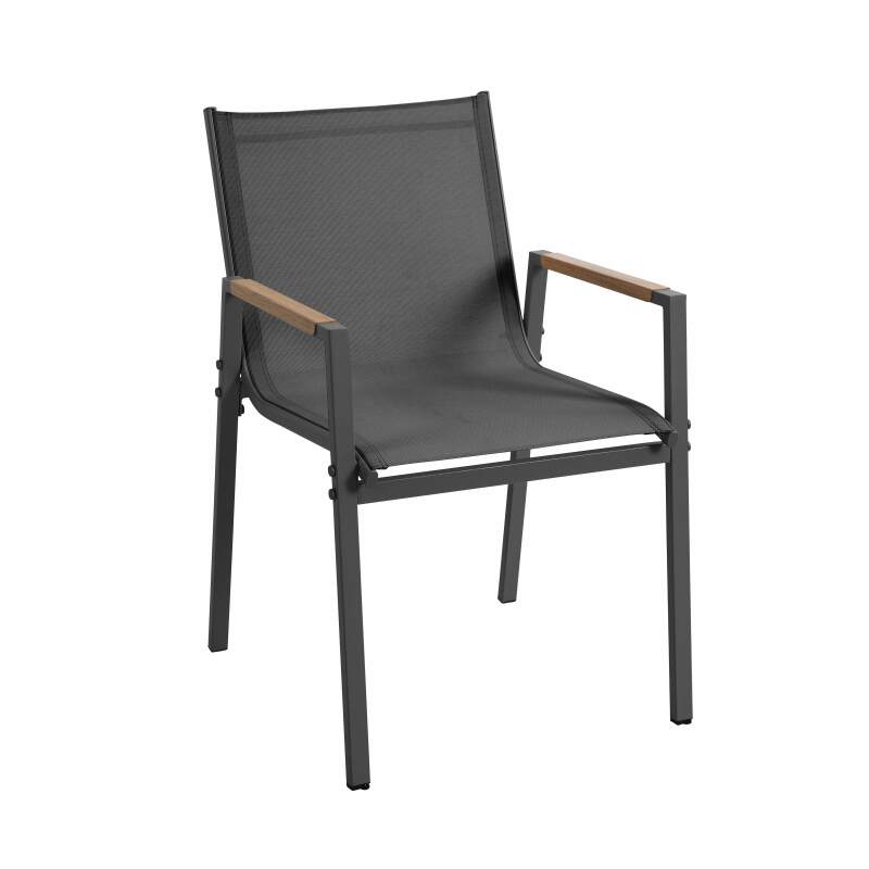 Gartentisch aus Metall und Sperrholz, 150 x 90 cm, und 6 Stühle (3/8)