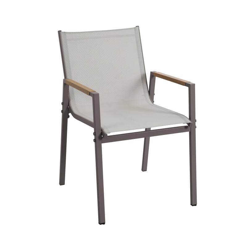 Gartentisch aus Metall und Sperrholz, 150 x 90 cm, und 6 Stühle (5/7)