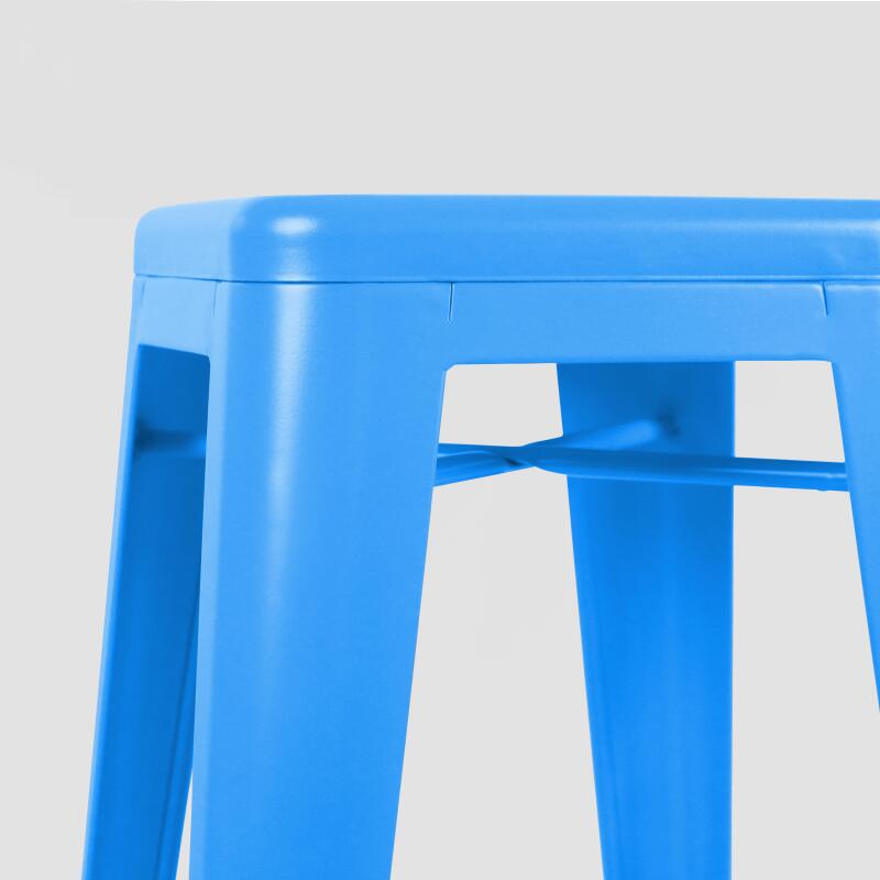 Gartenbarhocker aus mattem Metall (43 x 43 x 76 cm) (3/6)