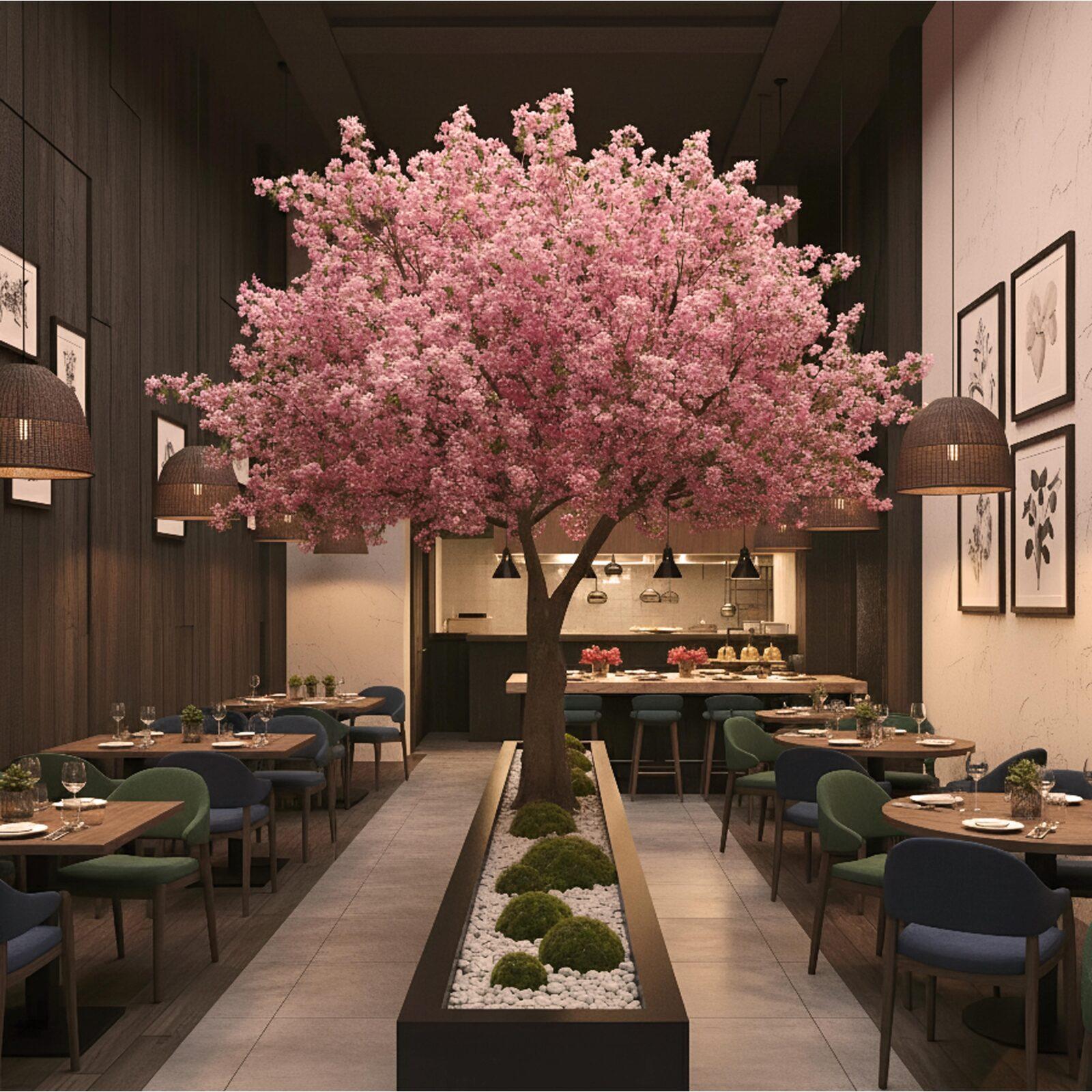 Hochwertiger künstlicher Kirschbaum, 300 cm hoch