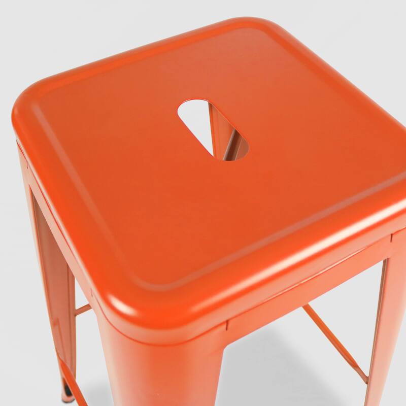 Gartenbarhocker aus mattem Metall (43 x 43 x 76 cm) (2/7)