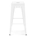 Gartenbarhocker aus mattem Metall (43 x 43 x 76 cm)