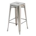 Gartenbarhocker aus mattem Metall (43 x 43 x 76 cm)