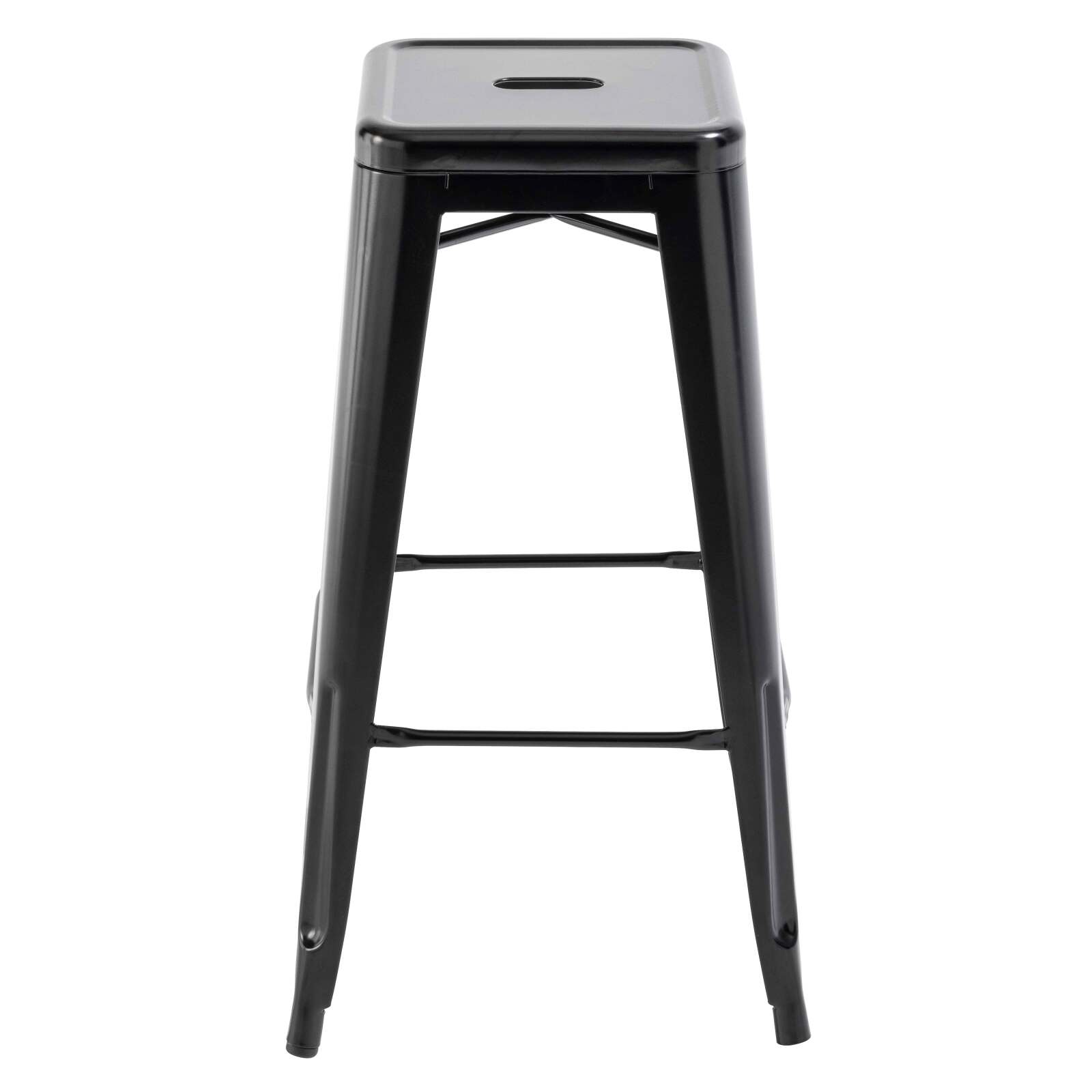 Gartenbarhocker aus mattem Metall (43 x 43 x 76 cm) Gartenbarhocker aus mattem Metall (43 x 43 x 76 cm)