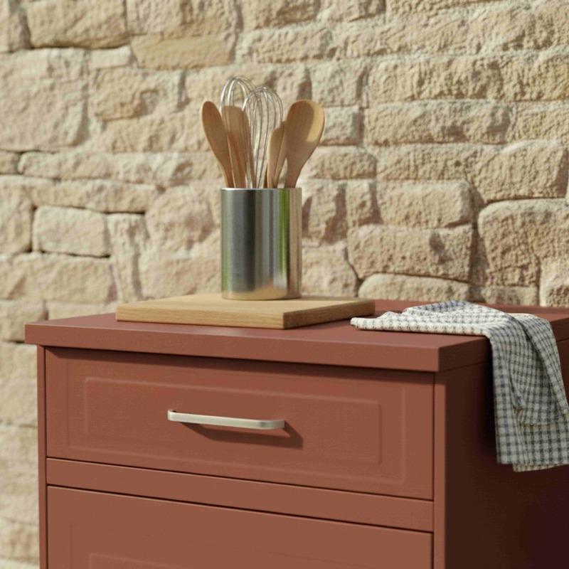 Outdoor-Küche aus Metall mit Pizzaofen und Stauraum – 3 Module (5/7)