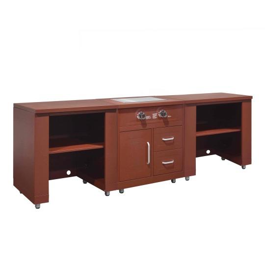 Outdoor-Küche aus Metall mit Gasherd und Stauraum – 3 Module | Oviala