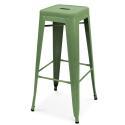 Gartenbarhocker aus mattem Metall (43 x 43 x 76 cm)