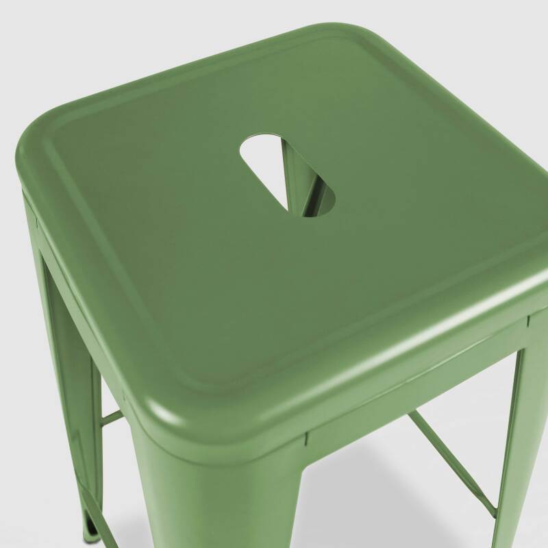 Gartenbarhocker aus mattem Metall (43 x 43 x 76 cm) (2/5)