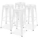 Gartenhocker-Set von 4 Hockern aus Metall 