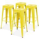 Gartenhocker-Set von 4 Hockern aus Metall 