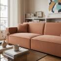 Sofa 3-Sitzer aus Cord mit Kissen