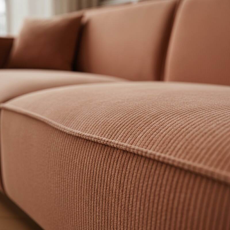 Sofa 3-Sitzer aus Cord mit Kissen (3/9)