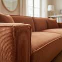 Sofa 3-Sitzer aus Cord mit Kissen