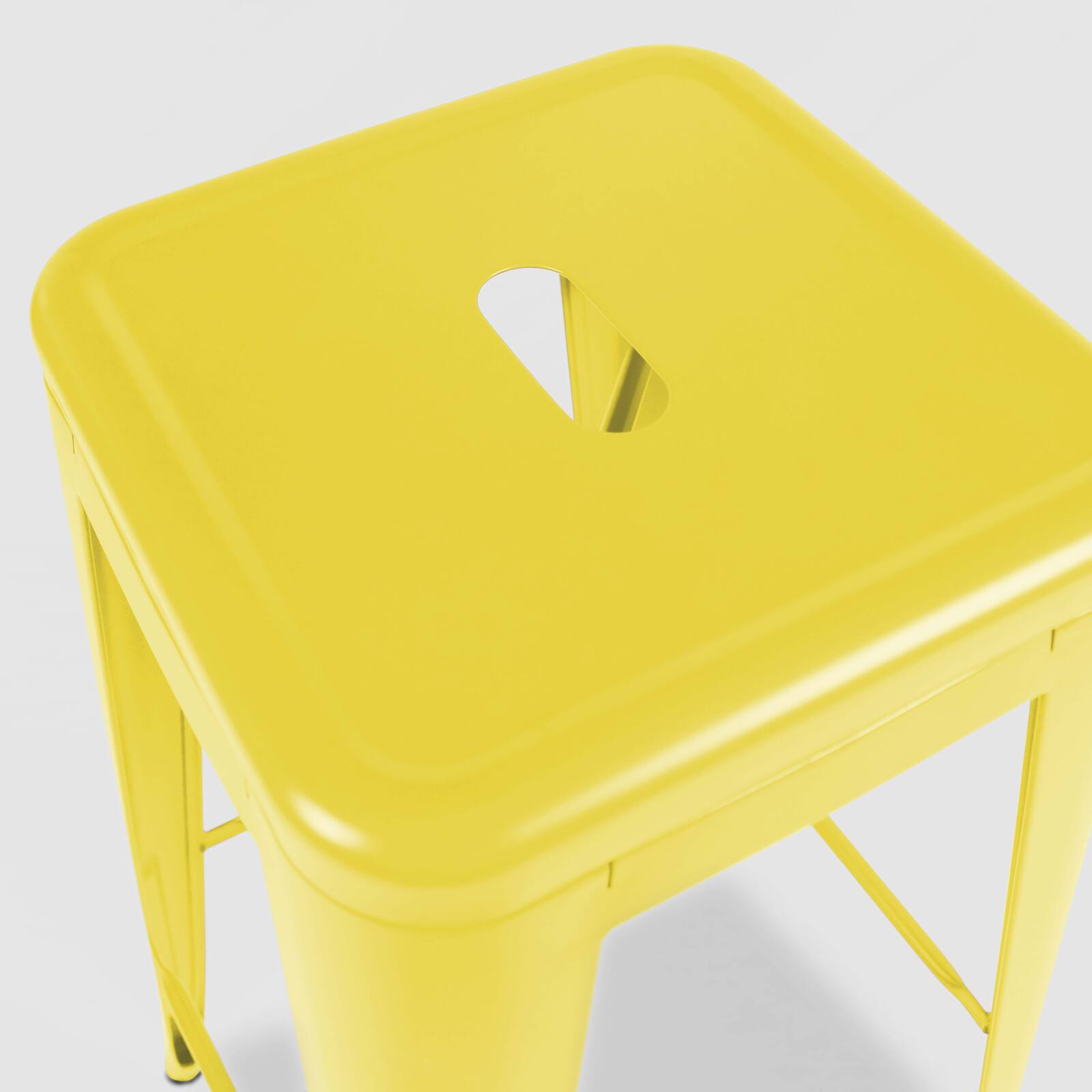 Gartenhocker-Set von 4 Hockern aus Metall 