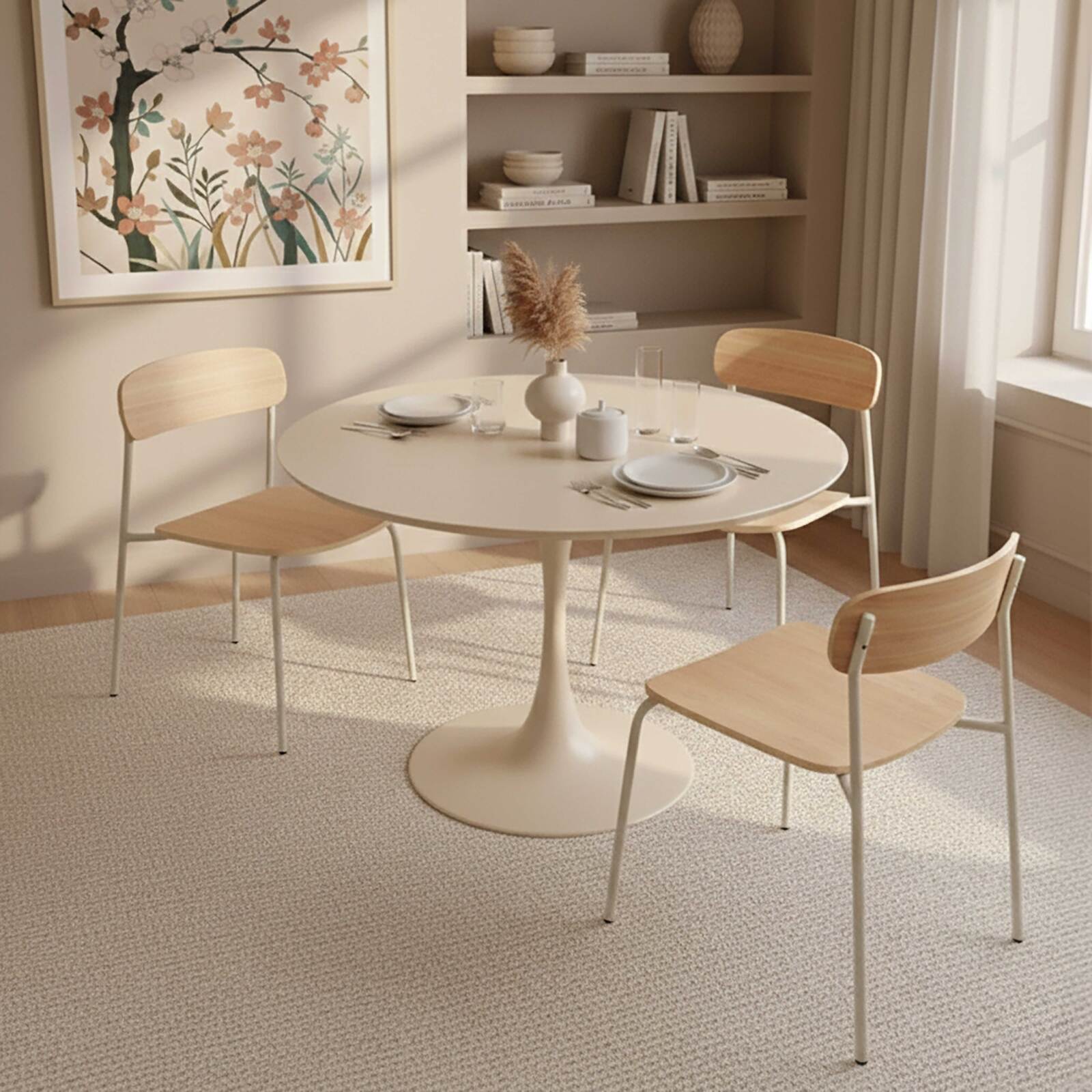 Esstisch rund einfarbig für 4 Personen