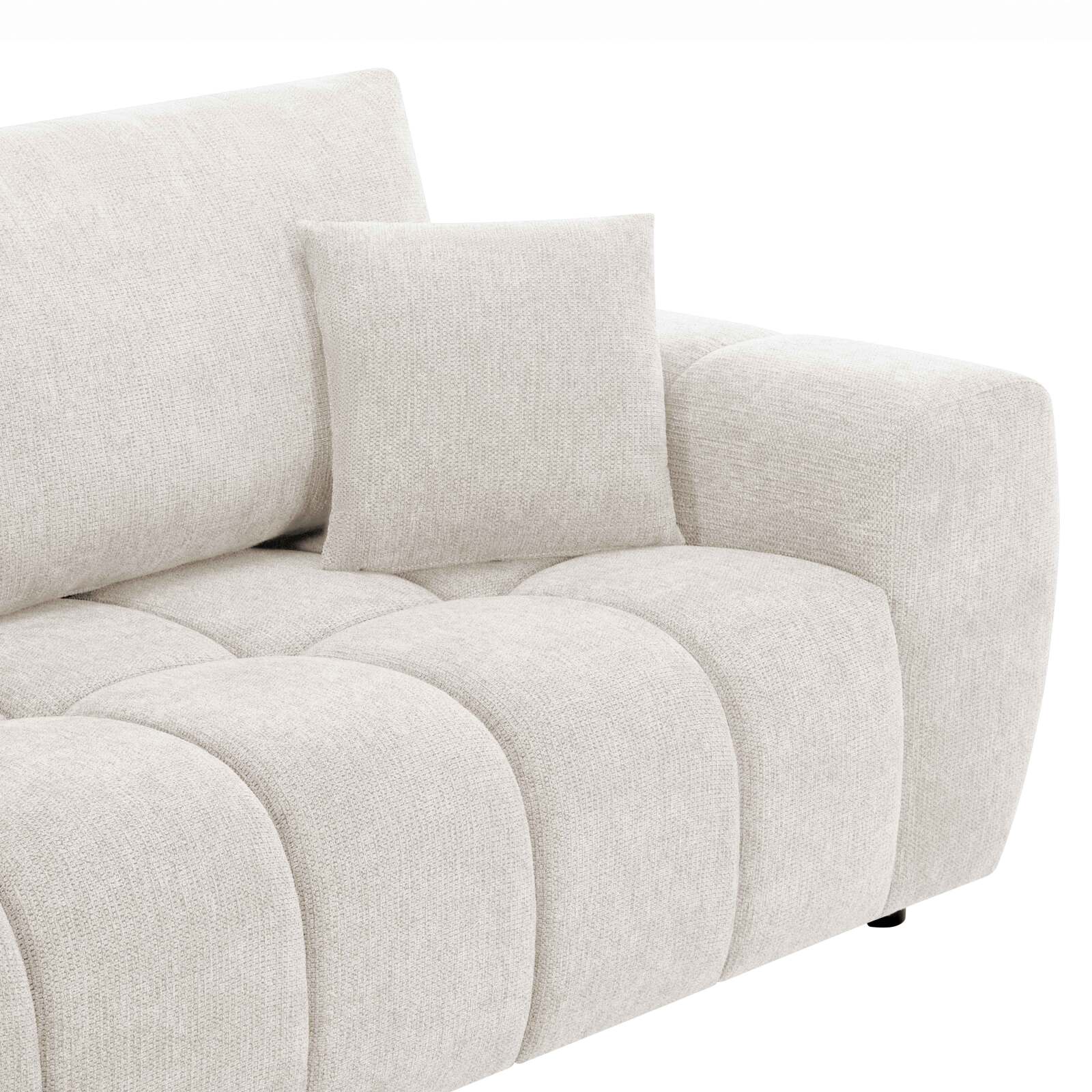 Sofa 3-Sitzer aus Stoff mit Kissen