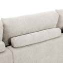 Ecksofa 3-Sitzer aus Stoff mit Chaiselongue rechts und Kissen