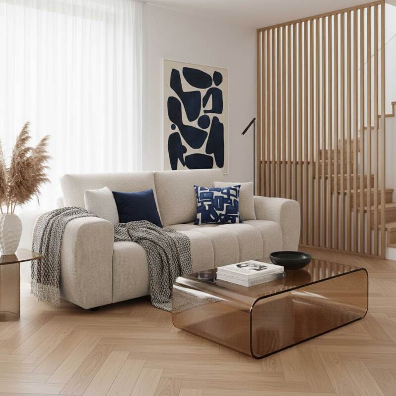 Sofa 3-Sitzer aus Stoff mit Kissen (2/8)