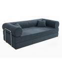 Schlafsofa 2-Sitzer-aus Stoff mit Kissen