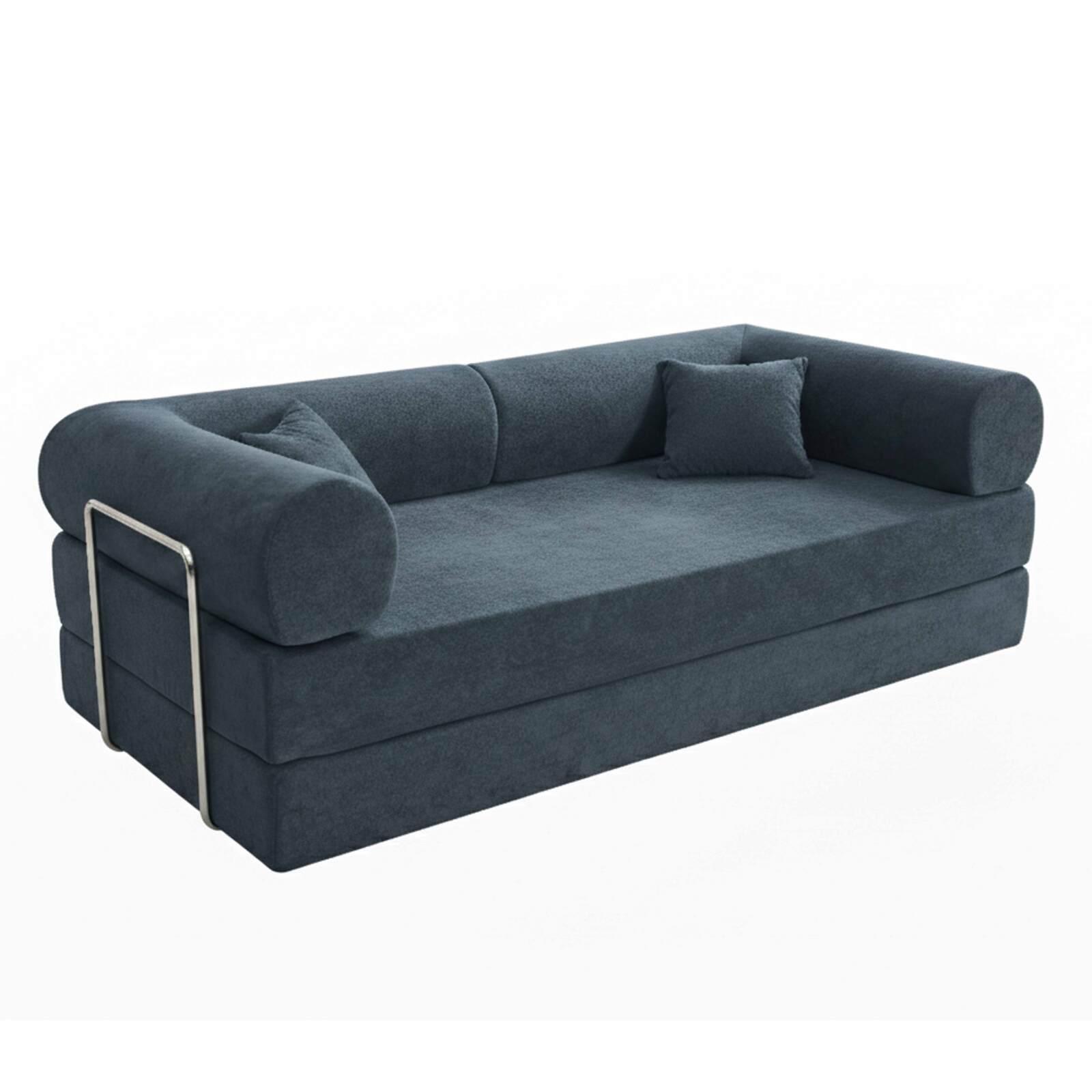 Schlafsofa 2-Sitzer-aus Stoff mit Kissen