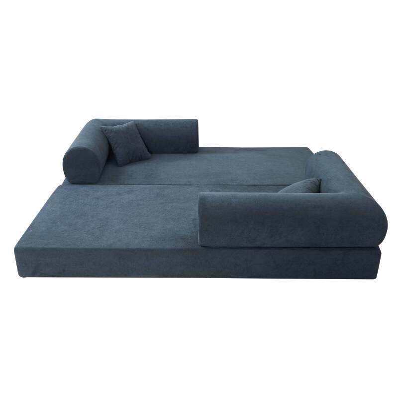 Schlafsofa 2-Sitzer-aus Stoff mit Kissen (6/8)