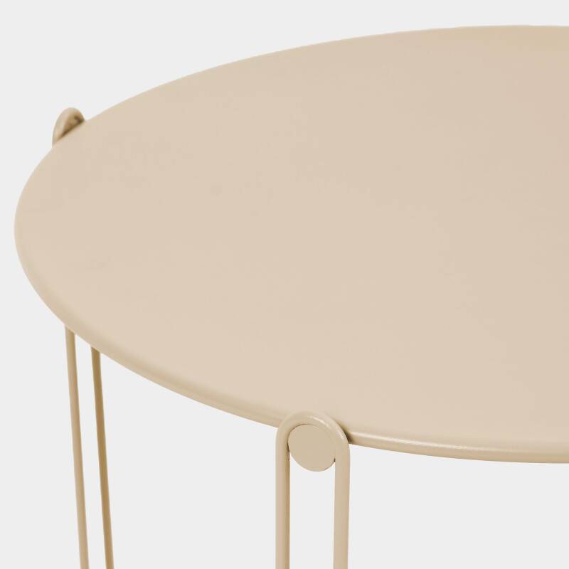 Nestbare Garten Couchtische runden aus Metall  Ø60x40 cm und Ø45x36 cm - Von 2 (2/4)