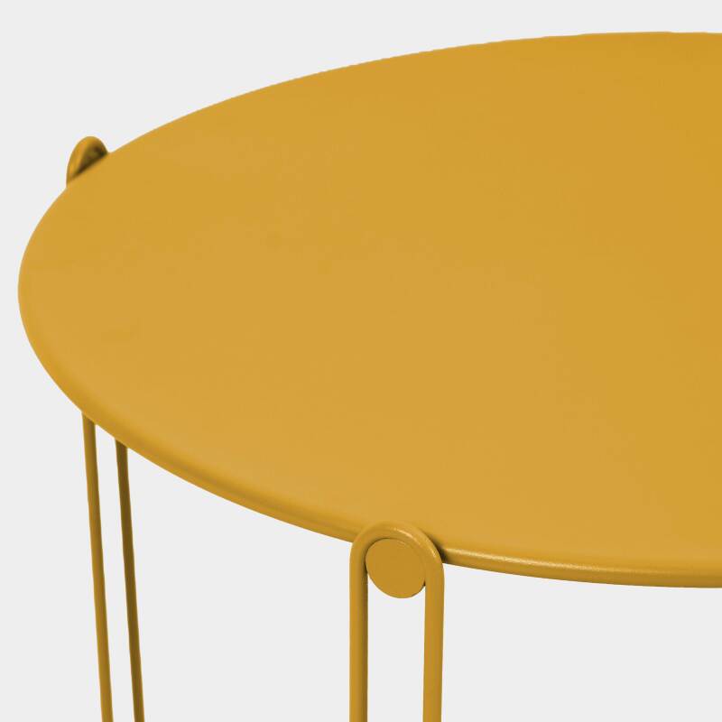 Nestbare Garten Couchtische runden aus Metall  Ø60x40 cm und Ø45x36 cm - Von 2 (2/4)