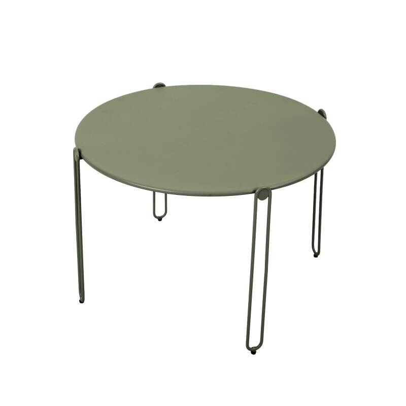 Nestbare Garten Couchtische runden aus Metall  Ø60x40 cm und Ø45x36 cm - Von 2 (2/3)