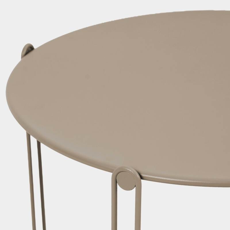 Nestbare Garten Couchtische runden aus Metall  Ø60x40 cm und Ø45x36 cm - Von 2 (2/4)