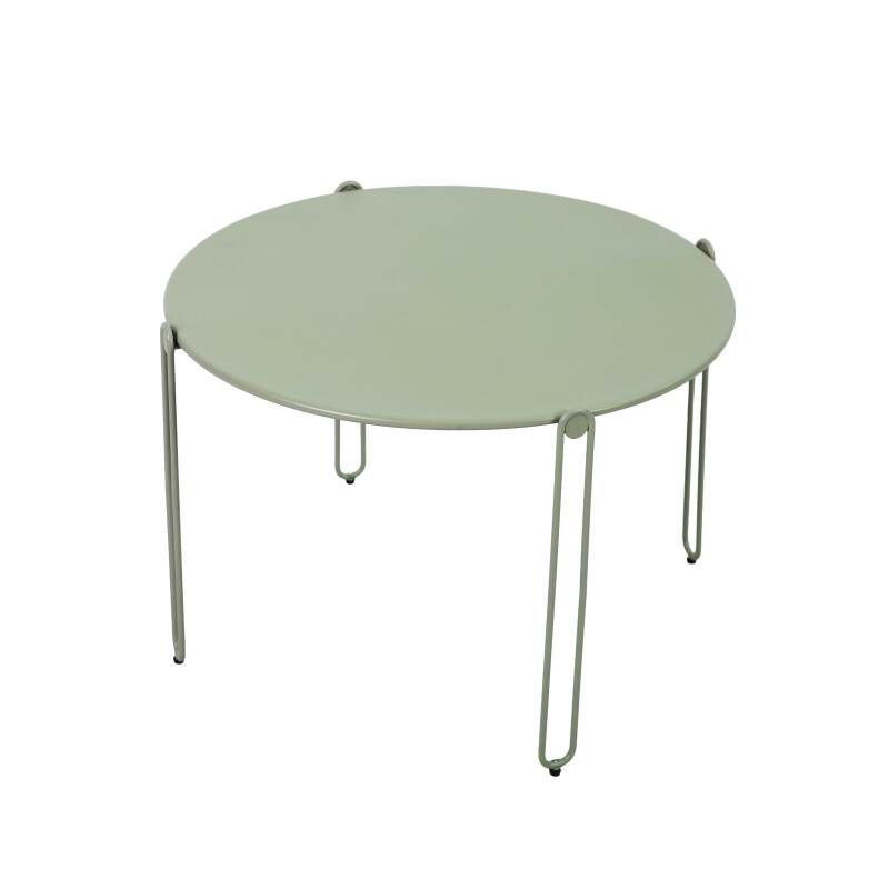 Nestbare Garten Couchtische runden aus Metall  Ø60x40 cm und Ø45x36 cm - Von 2 (3/4)