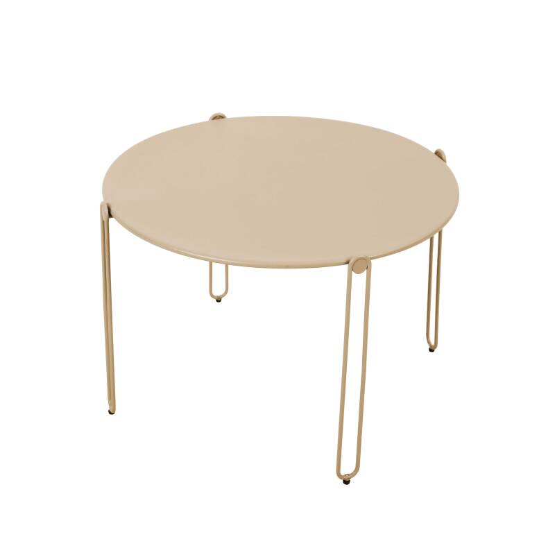 Nestbare Garten Couchtische runden aus Metall  Ø60x40 cm und Ø45x36 cm - Von 2 (3/4)