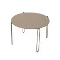 Nestbare Garten Couchtische runden aus Metall  Ø60x40 cm und Ø45x36 cm - Von 2