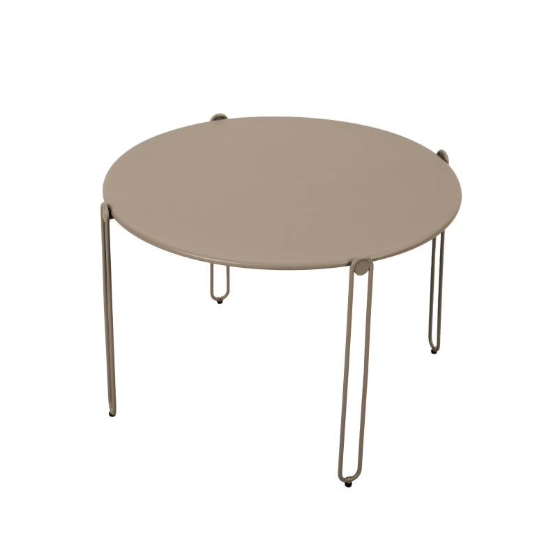 Nestbare Garten Couchtische runden aus Metall  Ø60x40 cm und Ø45x36 cm - Von 2 (3/4)