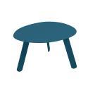 Nestbare Garten Couchtische runden aus Metall  Ø68x40 cm und Ø55x36 cm - Von 2