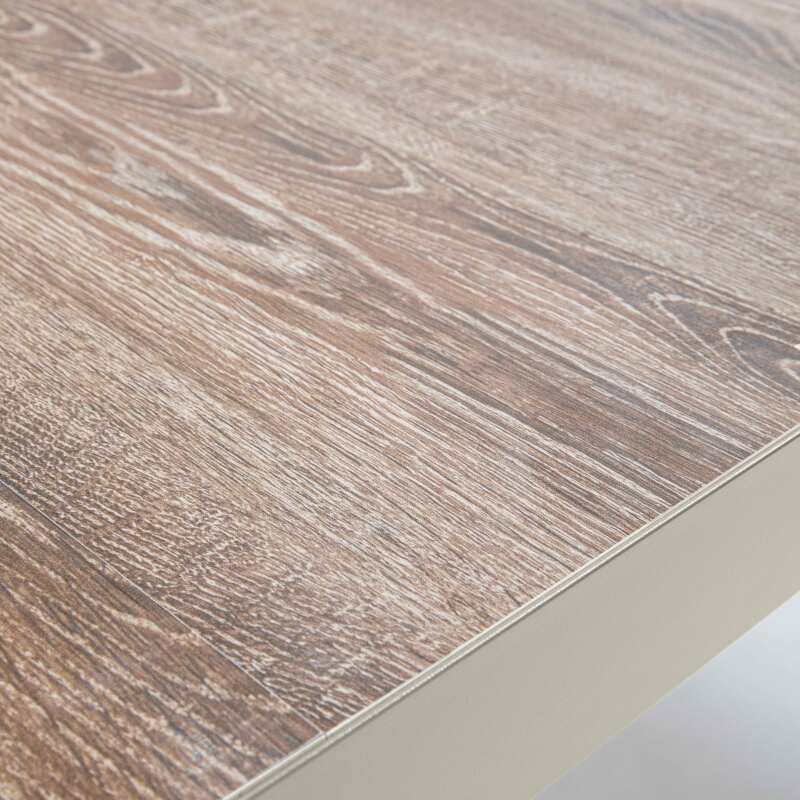 Gartentisch aus Aluminium und Keramik in Holzoptik, 8 Personen, 206x100 cm (7/8)