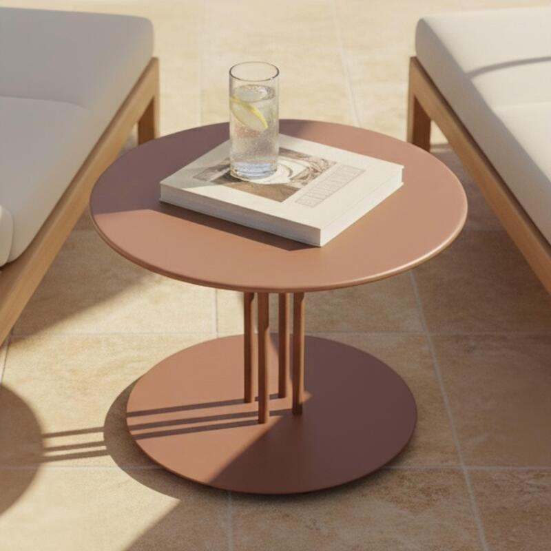 Garten Couchtisch Runde aus Metall, Ø50x38 cm (2/4)